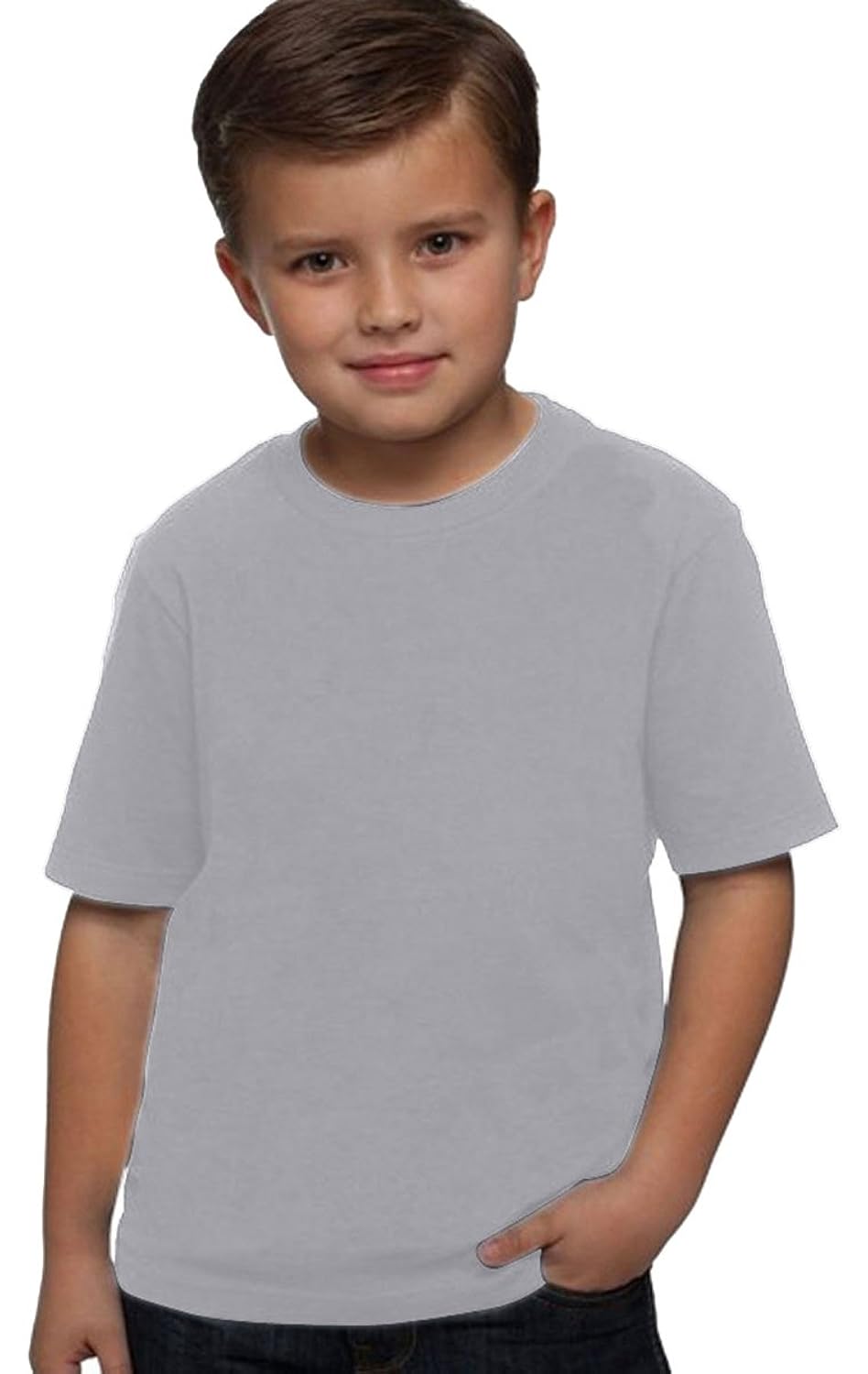 next level boys comfort rib jersey t-shirt, heather grey, small